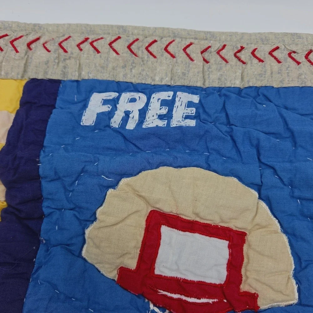 NEW Pottery Barn Kids Athletic Quilted Bedding SMALL SHAM Boys Basketball Theme